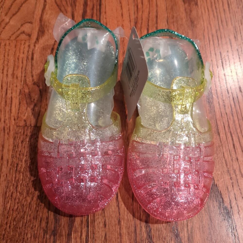 Tri color jelly sandals toddler size 7
